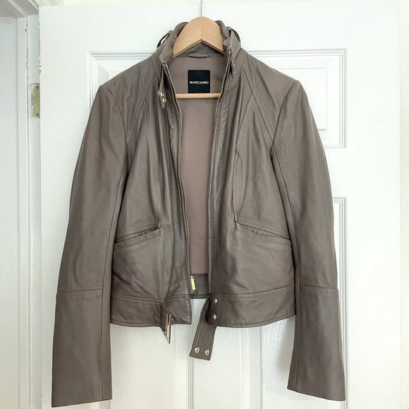 Like New Marciano Women's Leather Biker Jacket - Picture 1 of 7